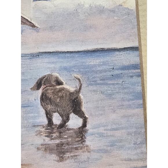 Framed Art Print Crista Kieffer Boy At The Beach Vintage - Picture 7 of 12